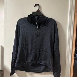 Black & Grey Quarter-Zip Pullover